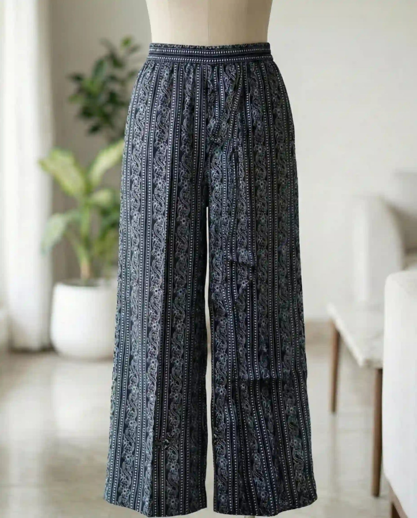 Sherlys Attire Charcoal Black Cotton Kurta & Palazzo Set