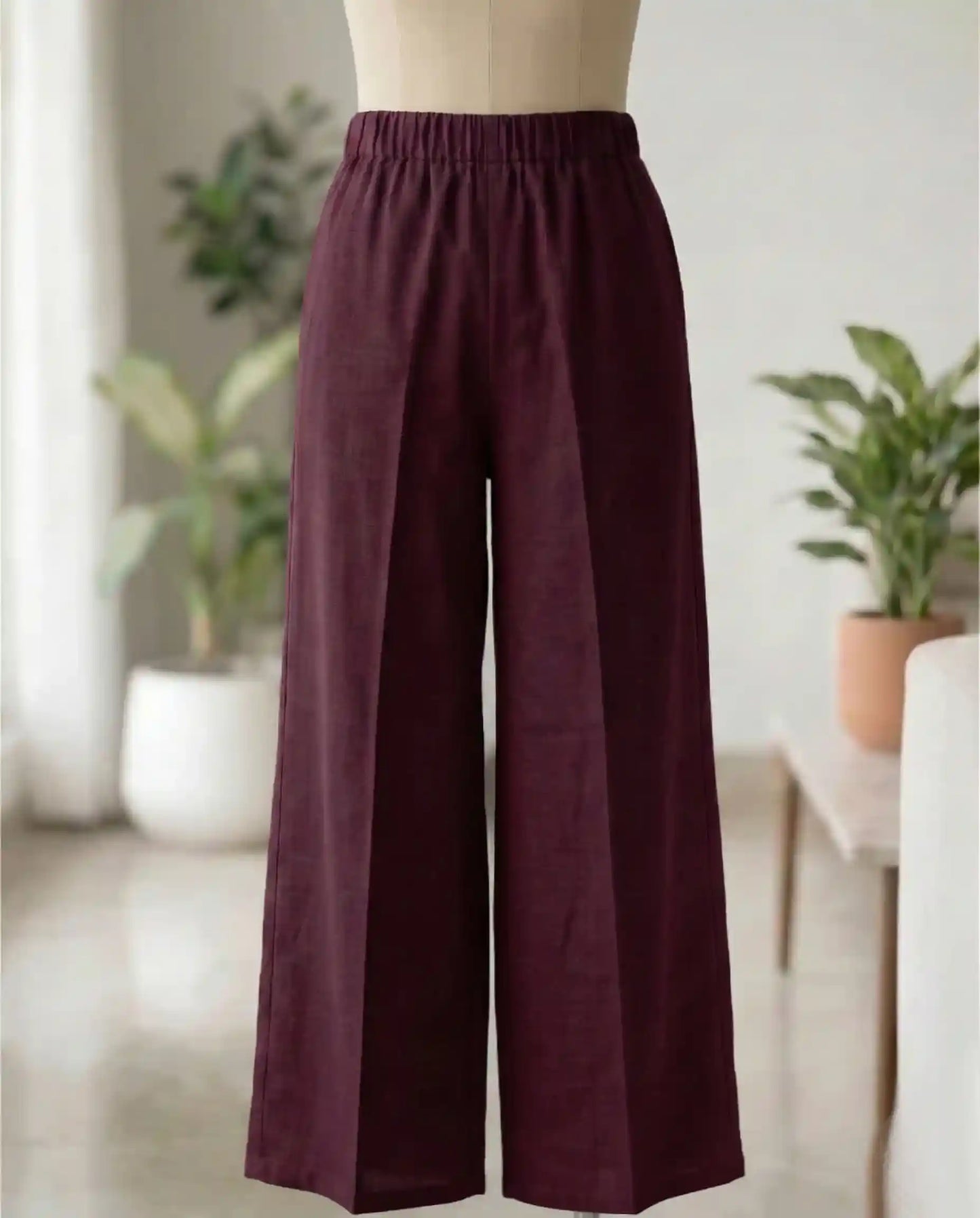 Women's Wine Red Premium Floral Printed Kurti Set