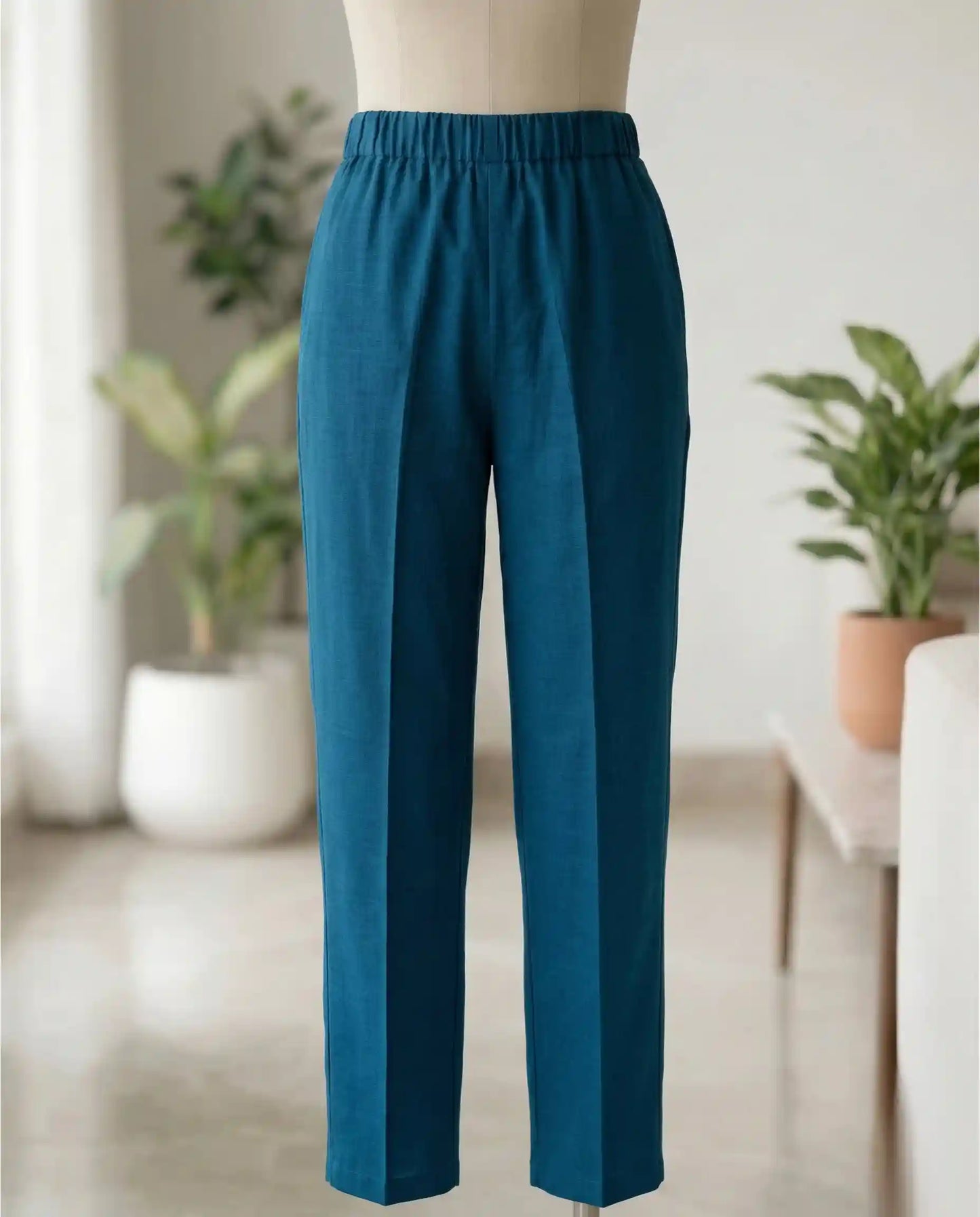 Teal Blue Embroidered Kurti set