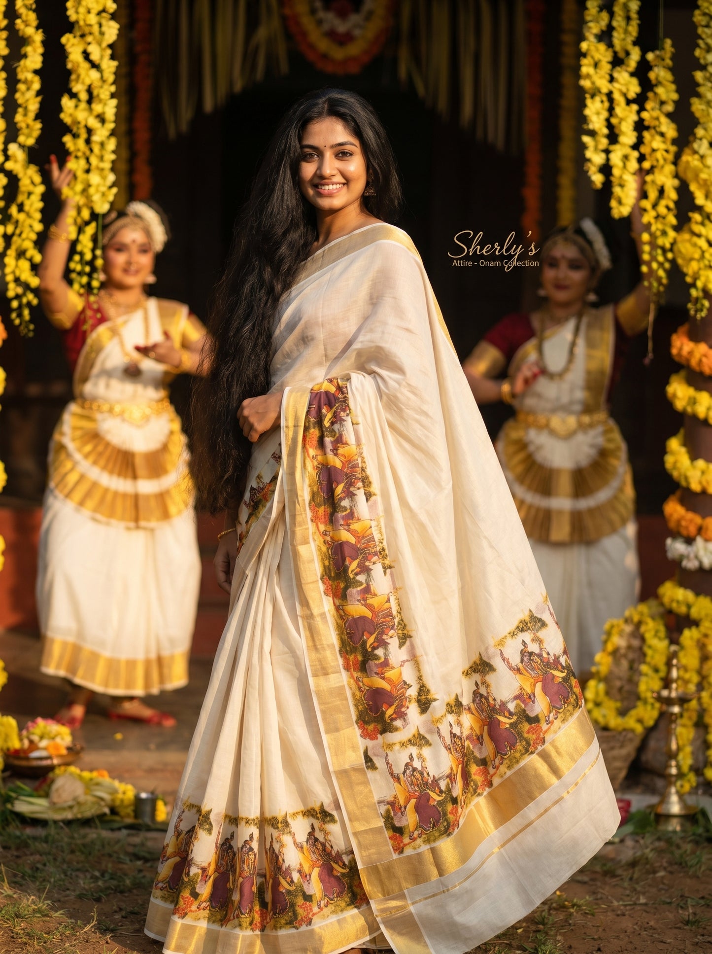 Radha Krishna Kasavu Sari